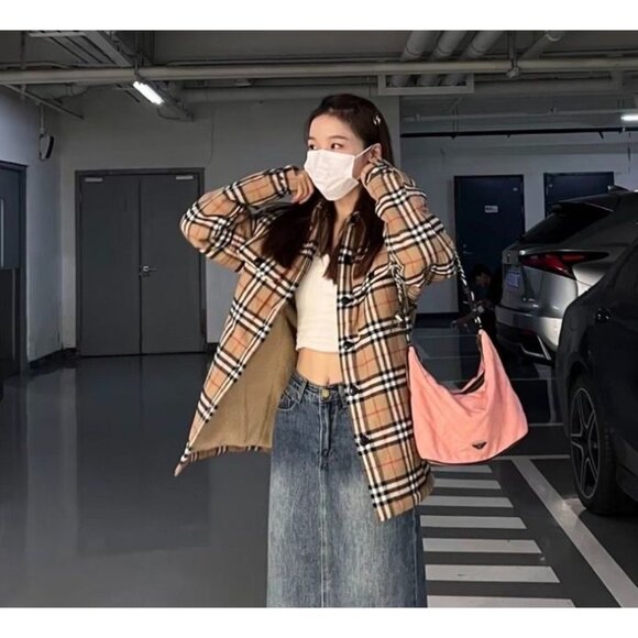 CM0438 Burberry Beige Nova Check Long Sleeve Button-Up Shirt - Picture 7 of 7